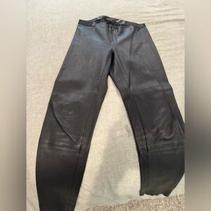 Alice & Olivia Black Leather Pants